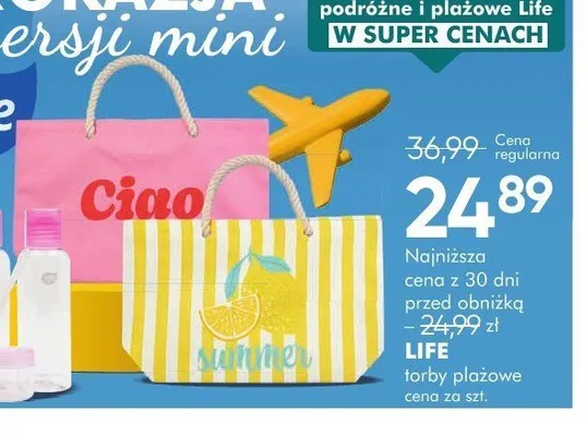 Torba plażowa Life promocja w Super-Pharm