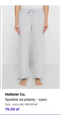 Spodnie od piżamy Hollister Co. szary promocja w Lounge by Zalando