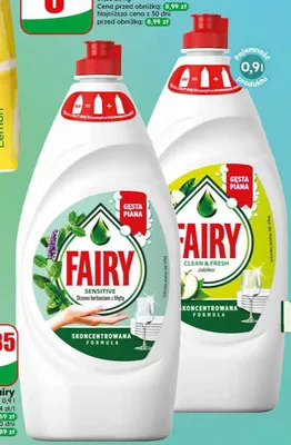 Płyn do mycia naczyń Fairy Sensitive Drzewo herbaciane z Miętą promocja w Dino
