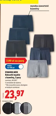 Bokserki męskie Esmara Men 3-pak promocja w Lidl
