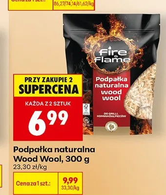 Podpałka naturalna Wood Wool Fire Flame promocja w Biedronka