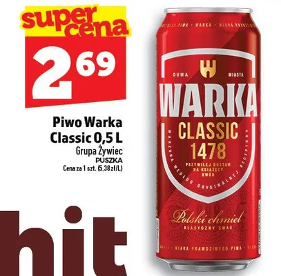 Piwo Warka promocja w TOPAZ
