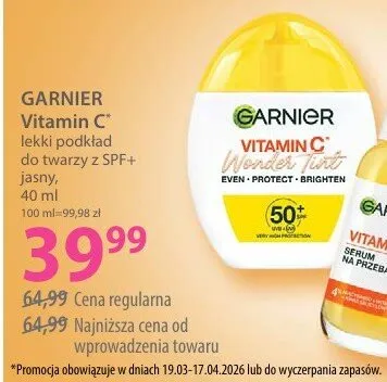 Krem Vitamin C* podkład do twarzy z SPF+ serum na przebarwienia promocja w Hebe