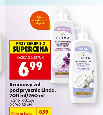 Kremowy żel pod prysznic Linda promocja w Biedronka