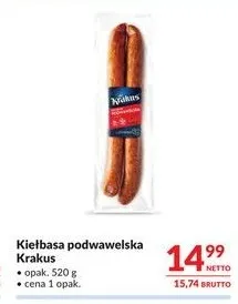 Kiełbasa podwawelska Krakus promocja w Makro