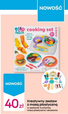 Kreatywny zestaw z masą plastyczną Play Creative cooking set promocja w Pepco