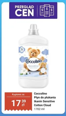 Płyn do płukania tkanin Coccolino Sensitive Cotton Cloud promocja w Dino