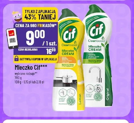 Mleczko do czyszczenia Cif Lemon promocja w POLOmarket