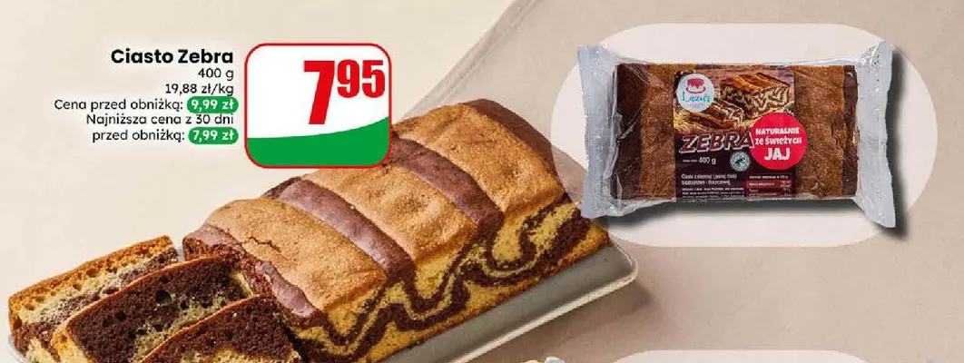 Ciasto Zebra Lazur promocja w Dino