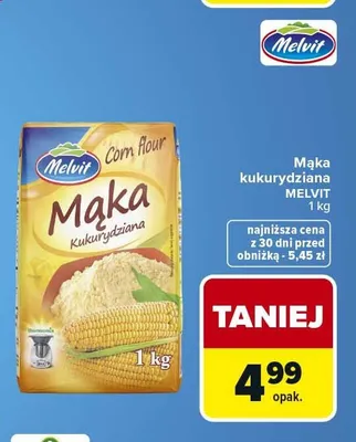 Mąka kukurydziana MELVIT promocja w Carrefour