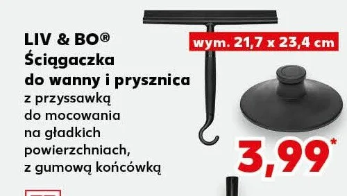 Ściągaczka do wanny i prysznica z przyssawką do mocowania na gładkich powierzchniach, z gumową końcówką promocja w Kaufland