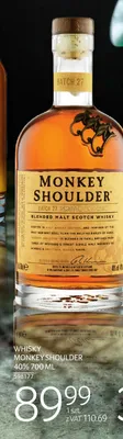 Whisky Monkey Shoulder promocja w Selgros