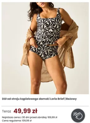 Dół od stroju kąpielowego damski Regatta Loria Brief promocja w Regatta