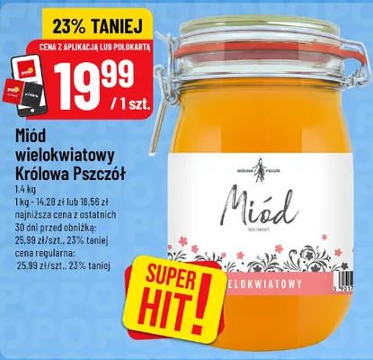 Miód wielokwiatowy Królowa Pszczół promocja w POLOmarket