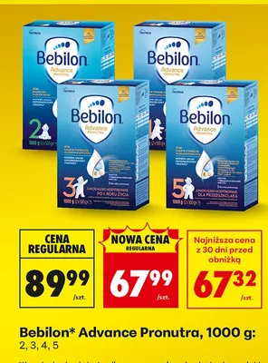 Mleko Advance Pronutra 2, 3, 4, 5 promocja w Biedronka