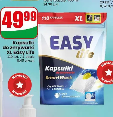 Kapsułki do zmywarki XL Easy Life promocja w Dino
