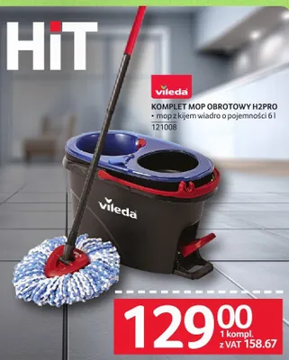 Mop Komplet mop obrotowy H2PRO Vileda promocja w Selgros