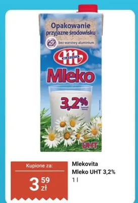 Mleko UHT 3,2% promocja w Dino