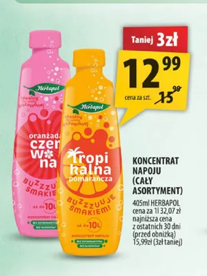 Koncentrat napoju Herbapol oranżada czerwona promocja w Arhelan