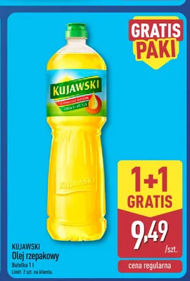 Olej rzepakowy Kujawski promocja w Aldi