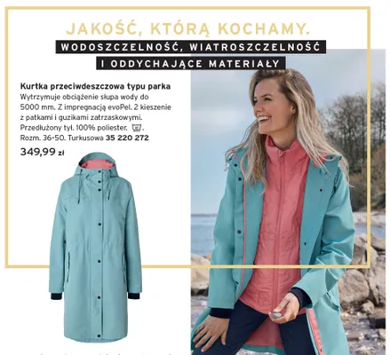 Kurtka przeciwdeszczowa typu parka promocja w Tchibo