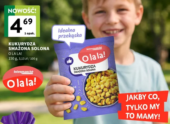 Kukurydza smażona solona O la la! promocja w Intermarche