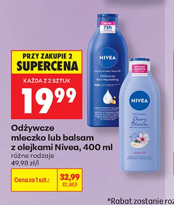 Balsam do ciała z olejkiem Nivea Cherry Blossom promocja w Biedronka