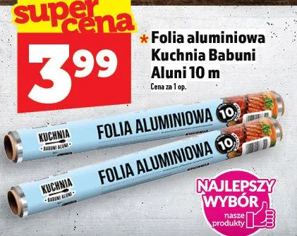 Folia aluminiowa Kuchnia Babuni Aluni 10m promocja w TOPAZ