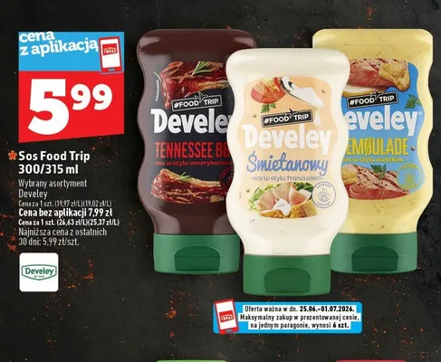 Sos śmietankowy Develey promocja w TOPAZ