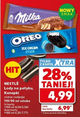 Lody kanapki Ice Cream Stick Oreo Nestlé promocja w Kaufland