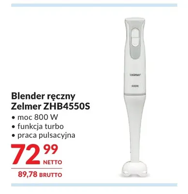 Blender ręczny Zelmer ZHB4550S promocja w Makro