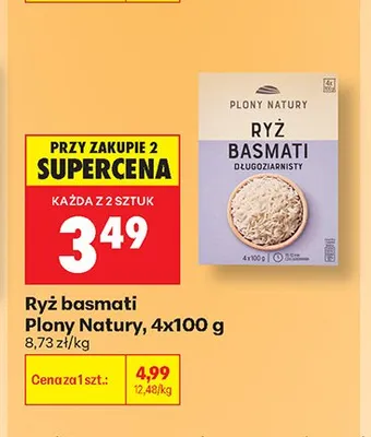 Ryż basmati Plony Natury 4-pak 100 g promocja w Biedronka