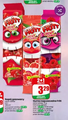 Guma rozpuszczalna Fritt grejpfrutowa promocja w Dino