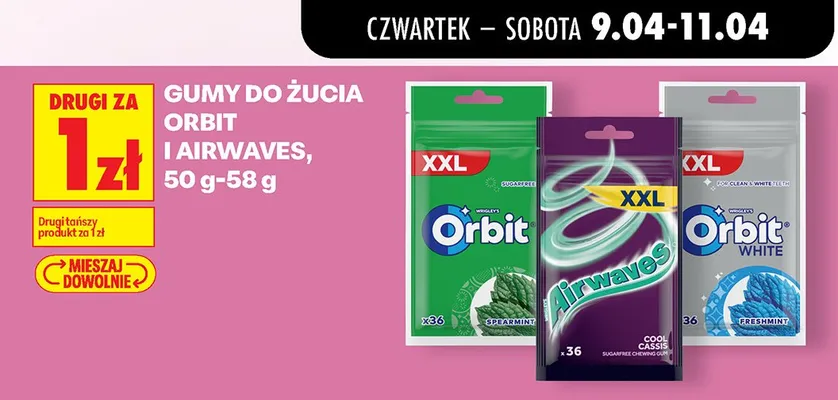 Gumy do żucia Orbit Spearmint promocja w Biedronka