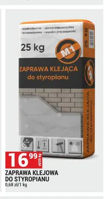 Zaprawa klejowa do styropianu M1 promocja w Merkury Market