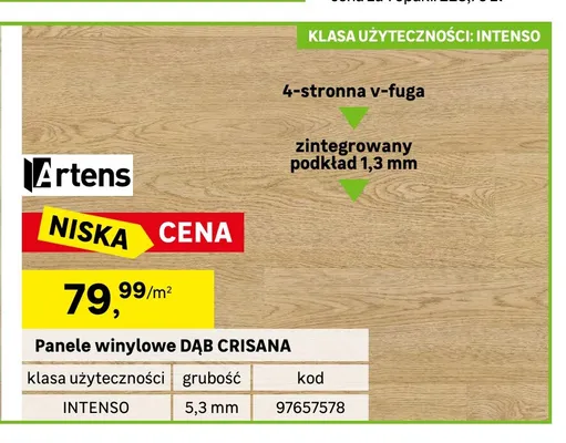 Panele winylowe Artens Dąb Crisana promocja w Leroy Merlin
