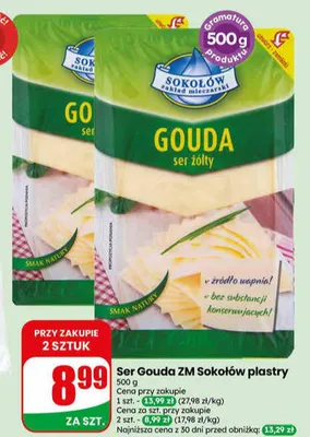 Ser Gouda plastry Sokołów promocja w Dino
