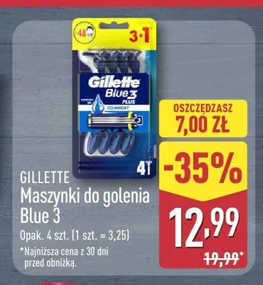 Maszynki do golenia Gillette Blue 3 4-pak promocja w Aldi