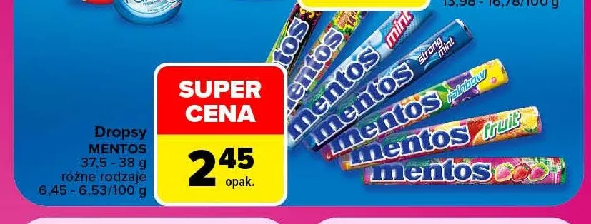 Dropsy Mentos promocja w Carrefour