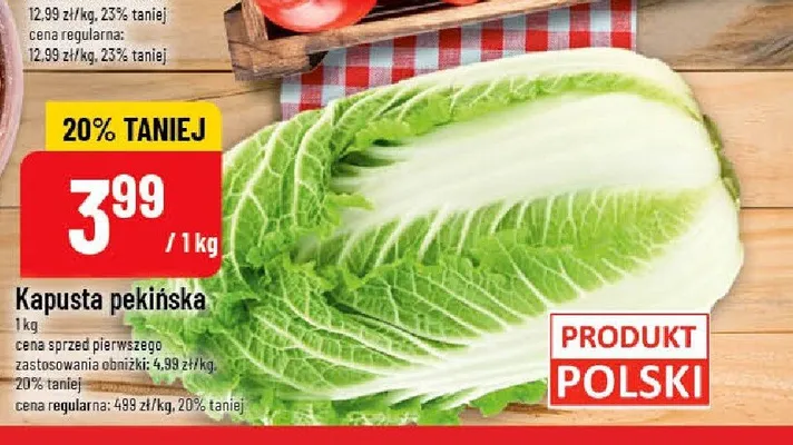 Kapusta pekińska promocja w POLOmarket