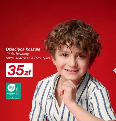 Dziecięca koszula 100% bawełny rozm. 134/140-170/176 promocja w KiK