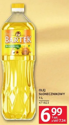 Olej słonecznikowy Bartek 1l promocja w Selgros