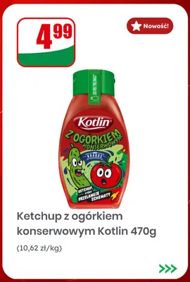 Ketchup z ogórkiem konserwowym Kotlin promocja w Dino