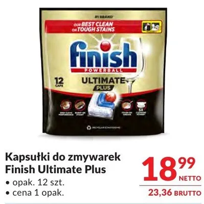 Kapsułki do zmywarek Finish Ultimate Plus promocja w Makro