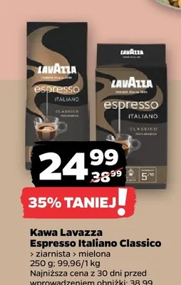 Kawa ziarnista Lavazza Espresso Italiano Classico promocja w Netto