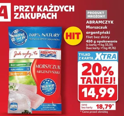 Morszczuk argentyński filet bez skóry promocja w Kaufland