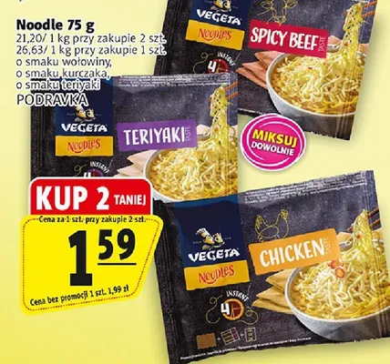 Noodle różne rodzaje promocja w Prim Market