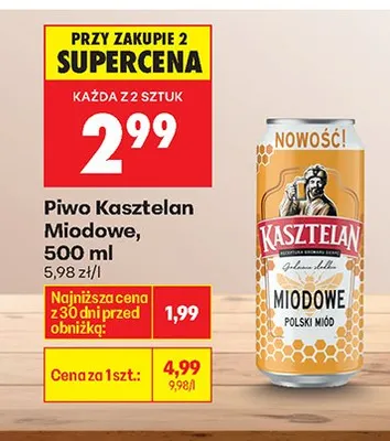 Piwo miodowe promocja w Biedronka