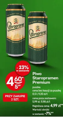Piwo Staropramen Premium promocja w Żabka