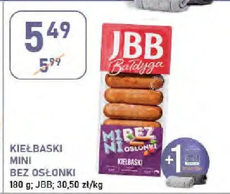 Kiełbaski Mini bez osłonki JBB promocja w Stokrotka